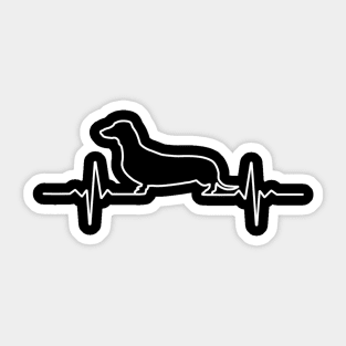 Dachshund Love Heartbeat Sticker